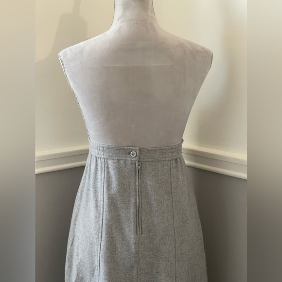 Vintage Easy Wear Grey Wool Blazer & Flare Skirt Set - Picture 5 of 15